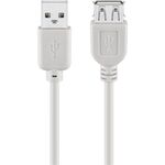USB 2.0 Hi-Speed-Verlängerungskabel, grau, 3m- VPE: 10
