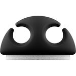 Kabelmanagement 2-Slots, schwarz, Schwarz- VPE: 1