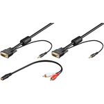 Full HD SVGA-Monitorkabel mit Audioleitung, 3m- VPE: 1