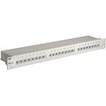 CAT 6 19-Zoll (48,3 cm) Patch Panel, 24 Port, (1 HE), Grau- VPE: 1