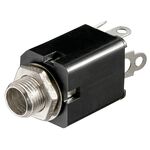 Klinkeneinbaubuchse mit Schaltkontakt - 6,35 mm - mono- VPE: 10