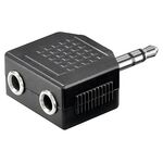 Kopfhörer-Adapter AUX, Klinke 3,5 mm 1 zu 2, Klinke3,5mmStecker(3-Pin,stereo)- VPE: 10