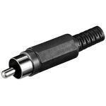 Cinch-Stecker, Schwarz- VPE: 10