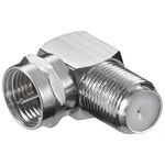 Winkeladapter: F-Stecker > F-Buchse 90°, Zink- VPE: 10