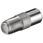 F-Adapter: F-Buchse > Koax-Stecker, Zink- VPE: 10