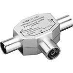 Koax-T-Adapter: doppelt Koax-Stecker > Koax-Buchse- VPE: 10