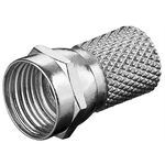 Aufdreh-F-Stecker 7,0 mm, Zink- VPE: 100