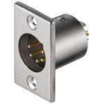 Mikrofon-Einbaustecker, XLR-Stecker (5-Pin), 5Pin- VPE: 1
