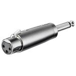 XLR-Adapter, AUX-Klinke 6,35 mm, Mono-Stecker zu XLR-Buchse- VPE: 1