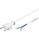 Kabel mit Eurostecker zum Konfektionieren, 1,5 m, Weiß, (2*0,75 mm²), Weiß- VPE: 1