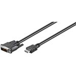 DVI-D/HDMI™-Kabel, vernickelt, 3m- VPE: 1