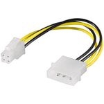 PC-Stromkabel/Stromadapter, 5.25-Stecker zu ATX12 P4, 4-Pin, 0.16m- VPE: 1