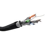 CAT 6 Outdoor Netzwerkkabel, S/FTP (PiMF), schwarz, 100m- VPE: 1
