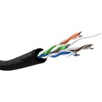 CAT 5e Outdoor Netzwerkkabel, U/UTP, schwarz, 100m- VPE: 1