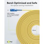 Glasfaserkabel (FTTH), Singlemode (OS2) Yellow, (Simplex), 0,5 m, 0.5m- VPE: 1