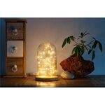 Glasglocke mit LED-Micro-Lichterkette- VPE: 1
