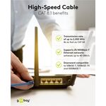 GHMT-zertifiziertes CAT 8.1 Patchkabel, S/FTP (PiMF), weiß, 1m- VPE: 1