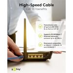 GHMT-zertifiziertes CAT 8.1 Patchkabel, S/FTP (PiMF), grau, 1m- VPE: 1