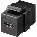 Keystone-Modul USB-C™-Verbinder, USB 3.2 Gen 2 (10 Gbit/s), schwarz- VPE: 1