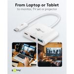 USB-C™ Multiport-Adapter auf HDMI™, PD, weiß- VPE: 1