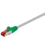 CAT 6 Crossover-Patchkabel, S/FTP (PiMF), grau, grün, 3m- VPE: 1
