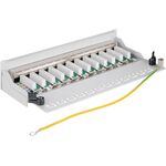 CAT 6 Mini/Desktop Patch Panel, 12 Port, (1 HE), Grau- VPE: 1