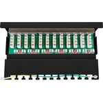CAT 6 Mini/Desktop Patch Panel, 12 Port, (1 HE), Schwarz- VPE: 1