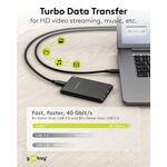USB-C™-Kabel, USB4™, 100 W, 40 Gbit/s, Power Delivery, 0,5 m, 0.5m- VPE: 1