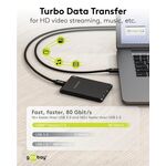 USB-C™-Kabel zertifiziert, USB4™ Version 2.0, 1,2 m, schwarz- VPE: 1