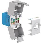 Keystone Modul RJ45 CAT 6A, UTP, Blau- VPE: 1
