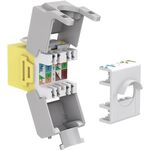 Keystone Modul RJ45 CAT 6A, UTP, Gelb- VPE: 1