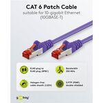 CAT 6 Patchkabel, S/FTP (PiMF), violett, 5m- VPE: 1