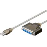 USB-Druckerkabel, Transparent, 1.5m- VPE: 1