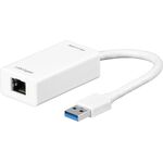 USB-A-Ethernet-Adapter, weiß, RJ45-Buchse(8P2C)- VPE: 1
