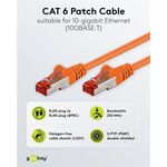 CAT 6 Patchkabel, S/FTP (PiMF), orange, 1.5m- VPE: 1