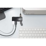4-Port USB-Hub, Schwarz- VPE: 1