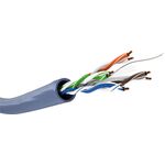 CAT 6A Netzwerkkabel, U/UTP, blau, 100m- VPE: 1