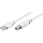 USB 2.0 Hi-Speed-Kabel, weiß, 1m- VPE: 1