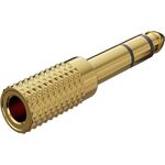 Kopfhörer-Adapter, AUX-Klinke 6,35 mm zu 3,5 mm, vergoldet, Klinke6,35mmStecker(3-Pin,stereo)- VPE: 10