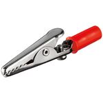 Krokodilklemme mit Schraube, Rot- VPE: 10