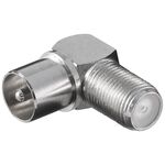 Winkeladapter: F-Buchse > Koax-Stecker 90°- VPE: 10