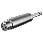 XLR-Adapter, AUX-Klinke 6,35 mm, Stereo-Stecker zu XLR-Buchse- VPE: 1