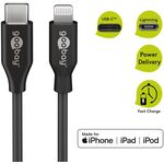 Lightning USB-C™ Lade- und Synchronisationskabel, 0,5 m, schwarz, 0.5m- VPE: 1