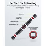 Outdoor (IP68) Netzwerkkabel-Verbinder, CAT 6 STP geschirmt- VPE: 1