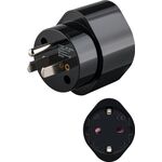Reiseadapter Europa auf USA/Japan, schwarz- VPE: 1