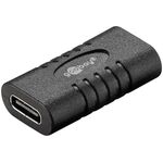 Adapter USB-C™ auf USB-C™, Kupplung, schwarz- VPE: 1