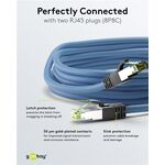 CAT 8.1 Patchkabel, S/FTP (PiMF), blau, 0.25m- VPE: 1