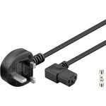 Kaltgerätekabel UK 90°, 2 m, schwarz, (3*1 mm²), 2m- VPE: 1