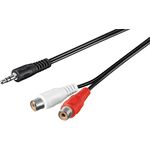 Audio-Kabeladapter 3,5 mm, Stecker zu Stereo-Cinch-Buchse, 1.5m- VPE: 1