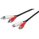 Stereo-Verlängerungskabel 2x Cinch, 10m- VPE: 1
